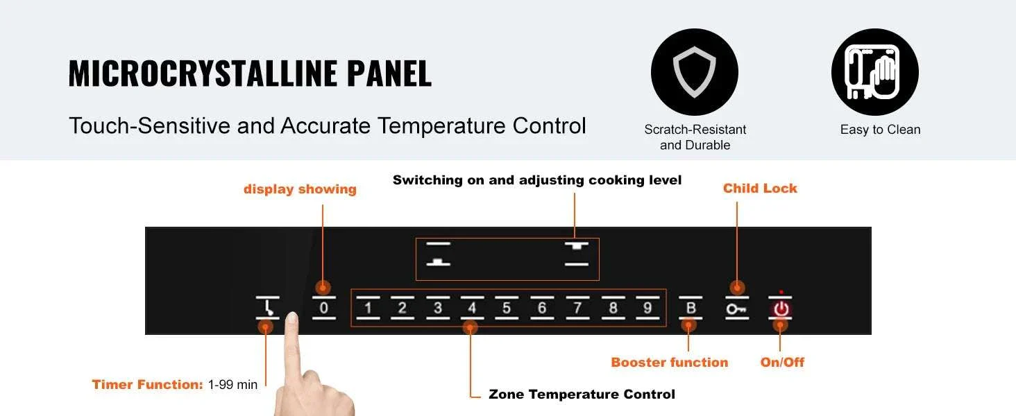 2 Burner Induction Cooktop with Touch Control and Safety Features - Image 11
