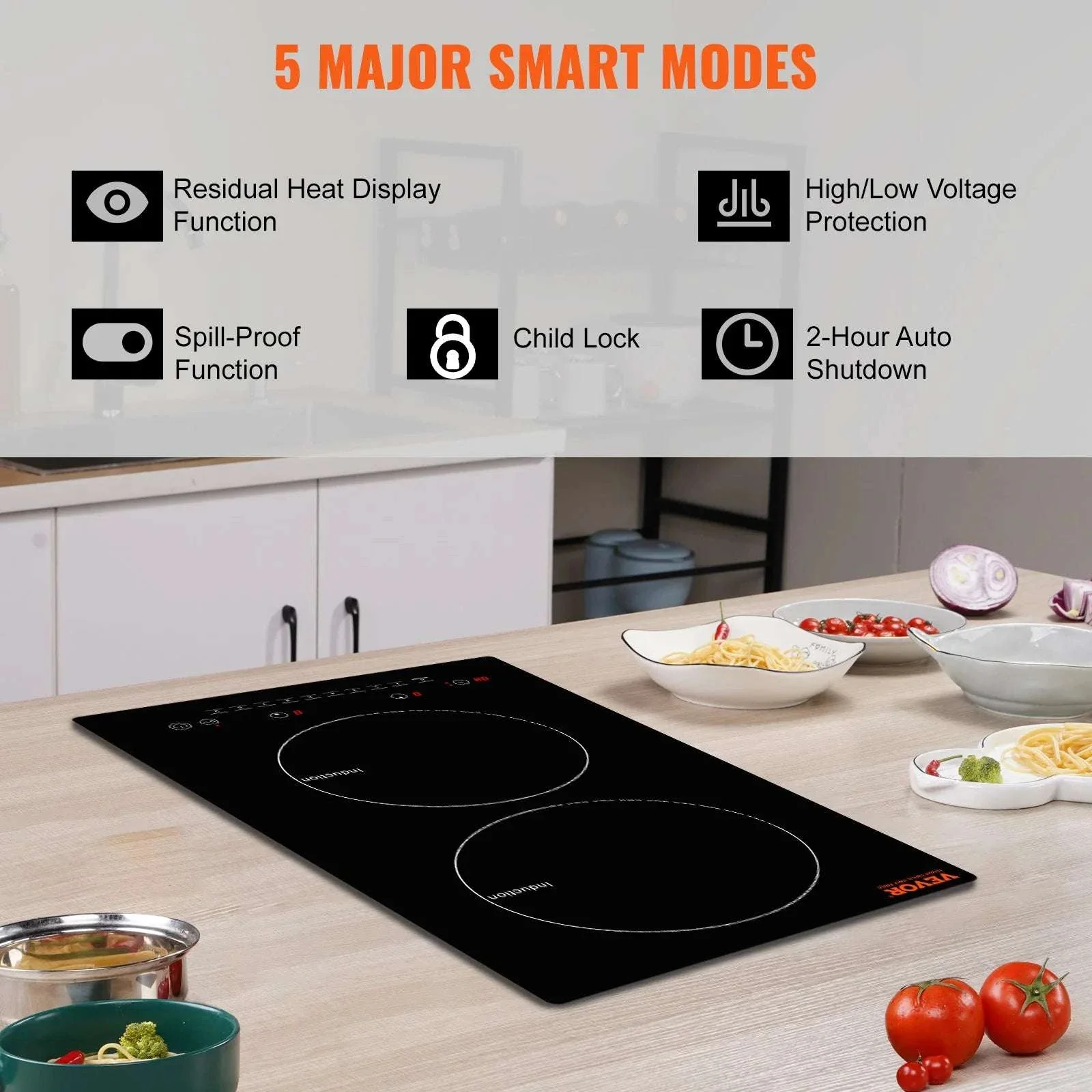 2 Burner Induction Cooktop with Touch Control and Safety Features - Image 5