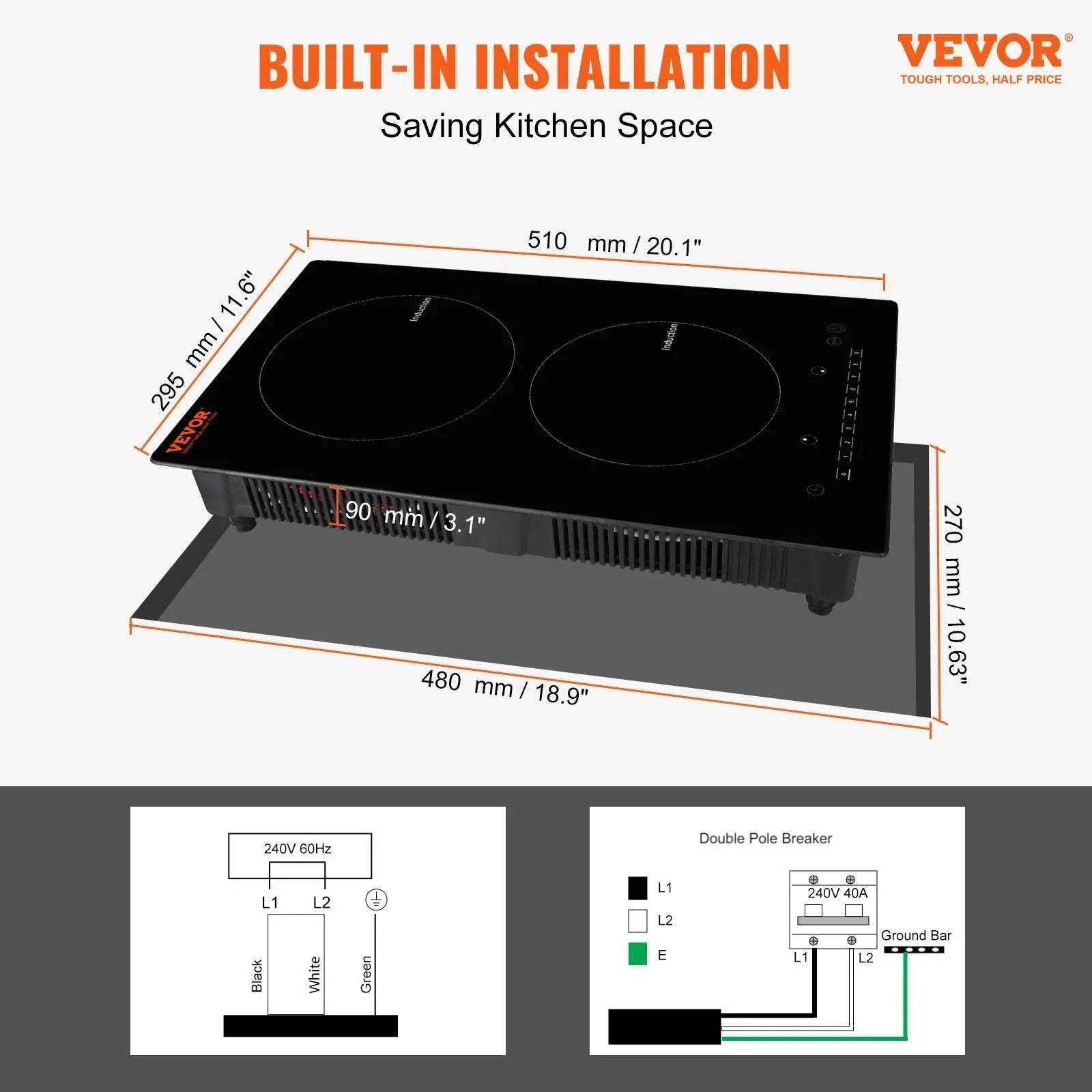 2 Burner Induction Cooktop with Touch Control and Safety Features - Image 6