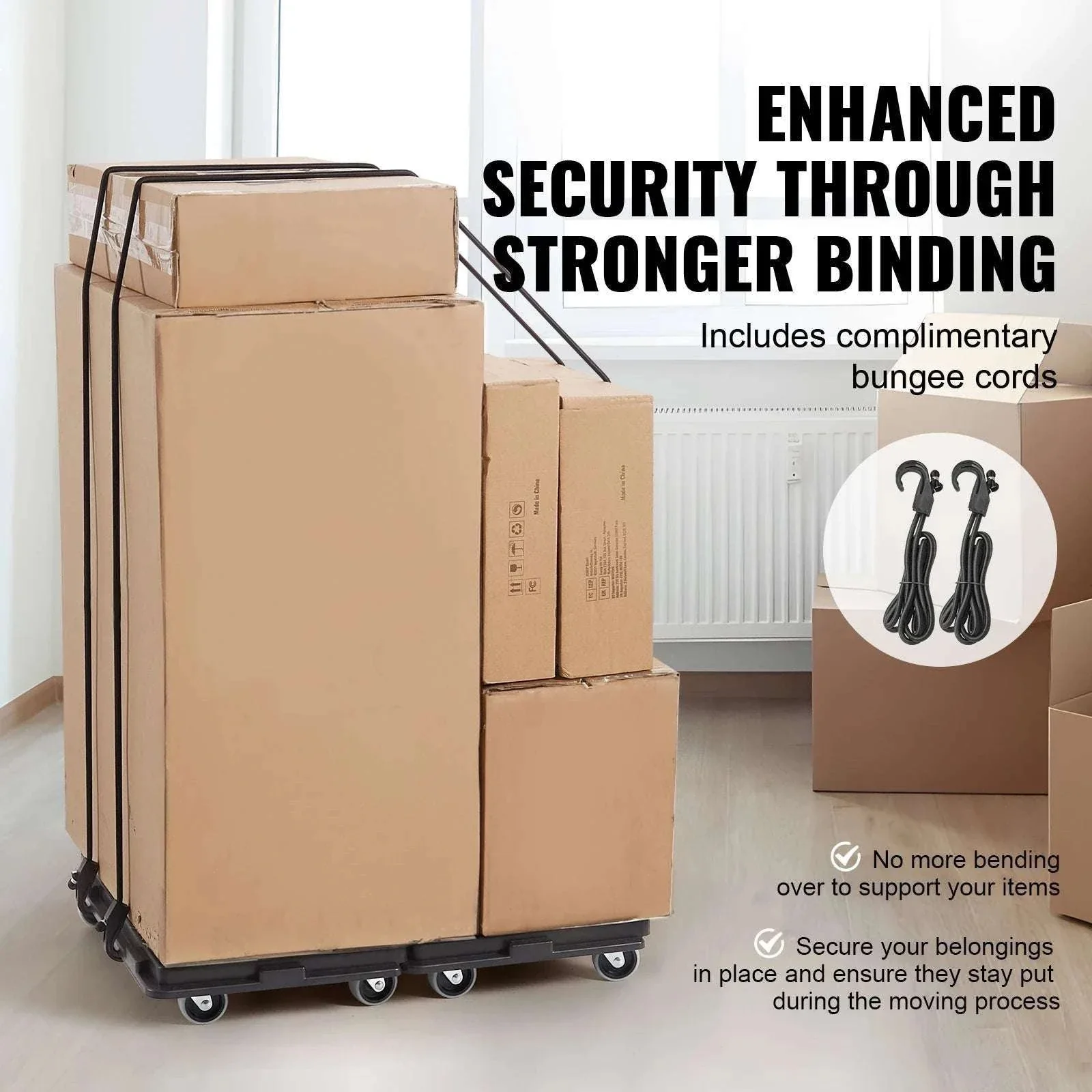 2 Pack Furniture Dolly Movers 500 lbs Each with Wheels - Image 4