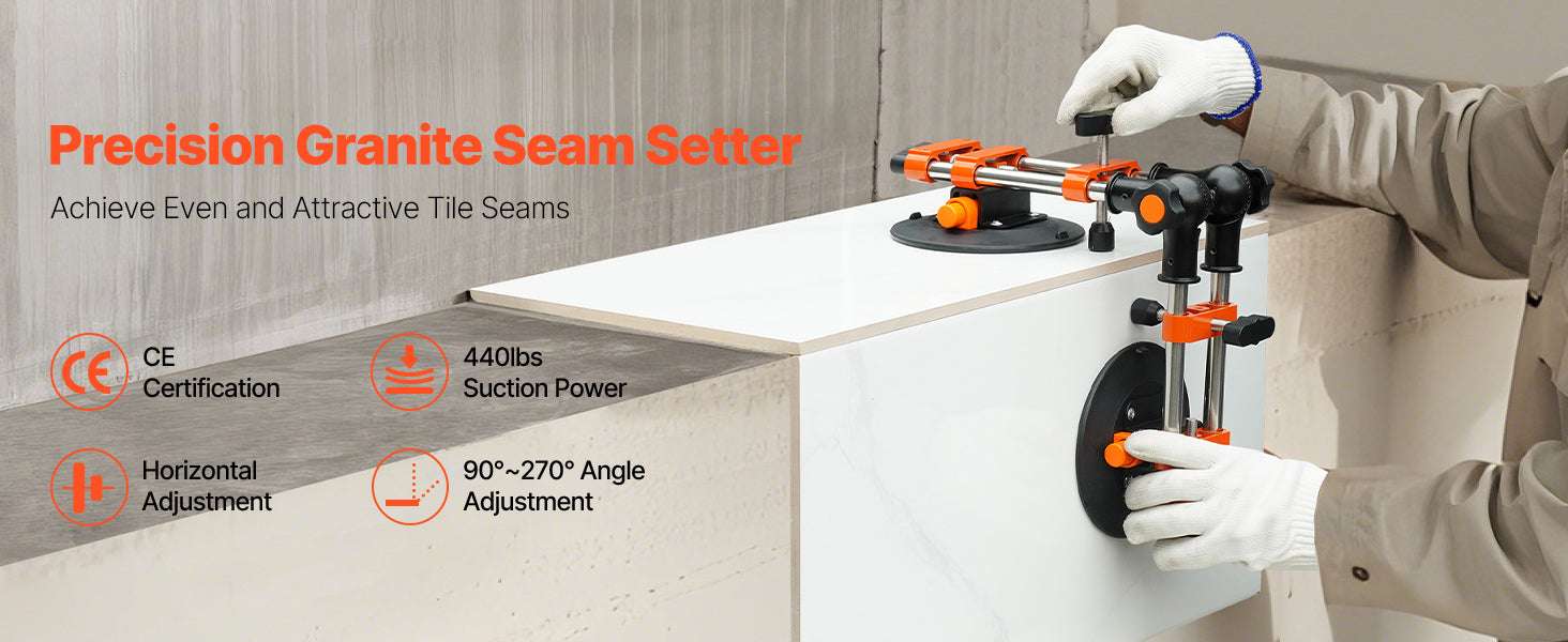 Adjustable Granite Seam Setter 2-Pack with 6in Suction Cups - Image 8