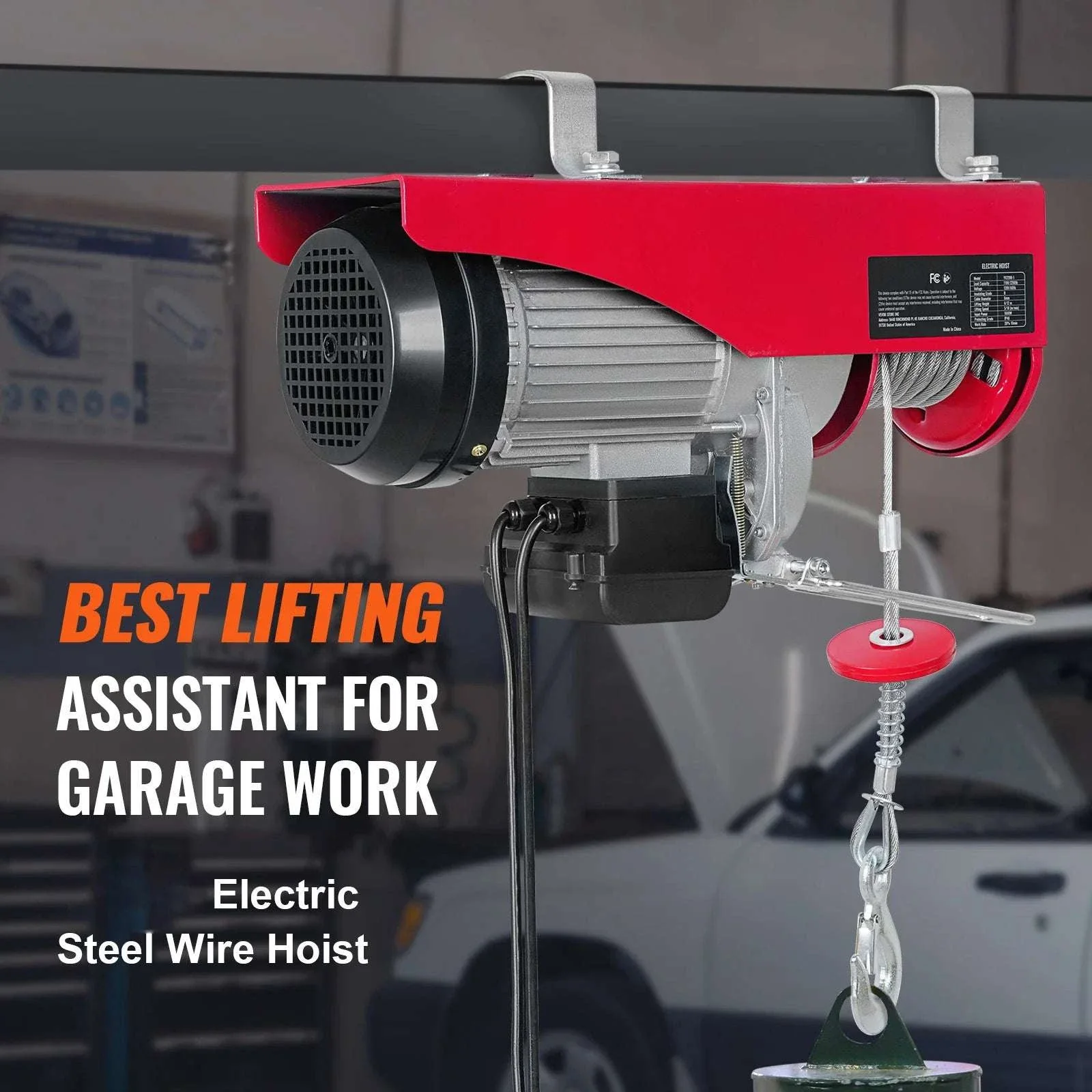 Electric Hoist 200–800kg with Remote Control for Garage Lifting - Image 2