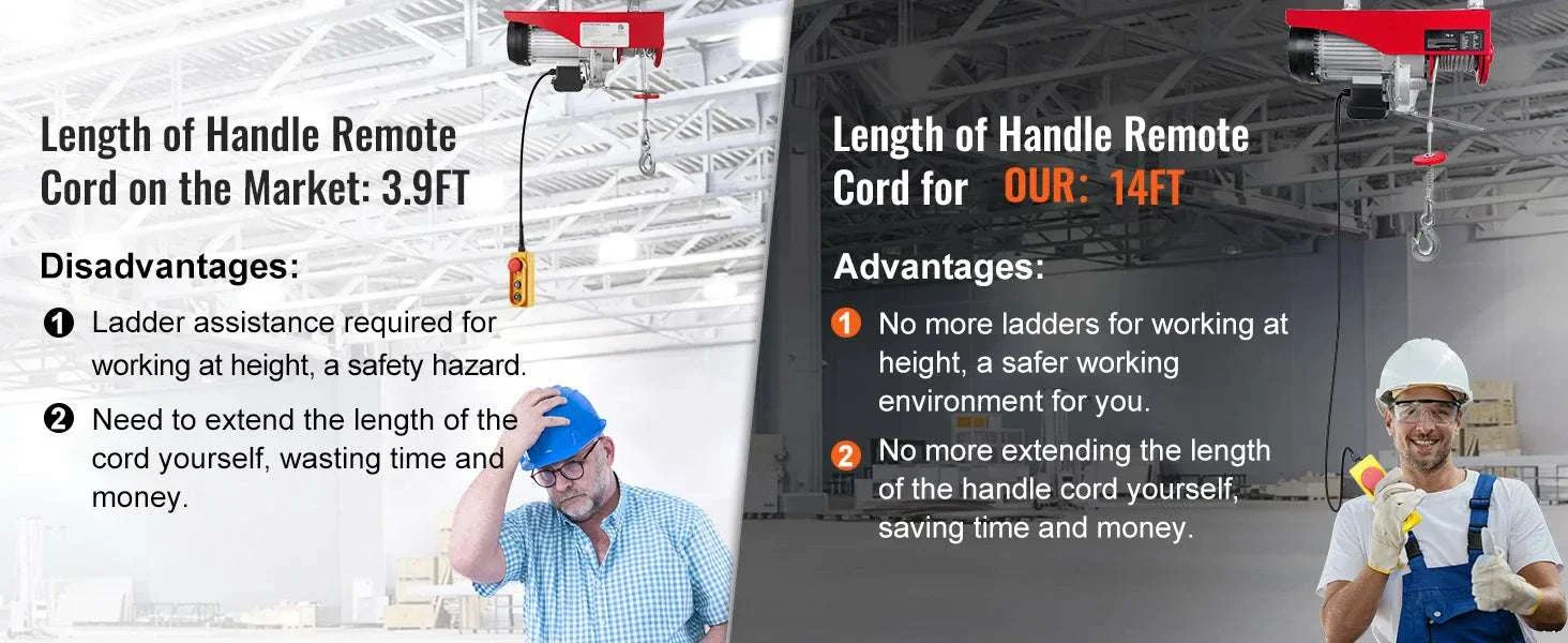 Electric Hoist 200–800kg with Remote Control for Garage Lifting - Image 9