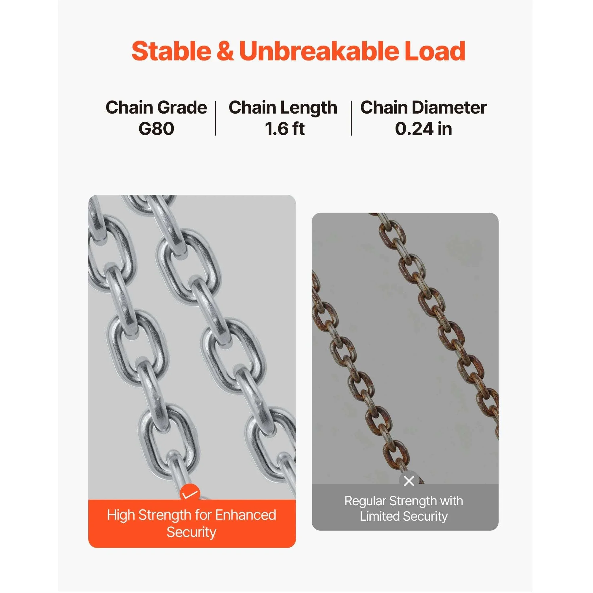 2000–2200 lbs Drum Lifting Chain Sling with Secure Hooks - Image 3