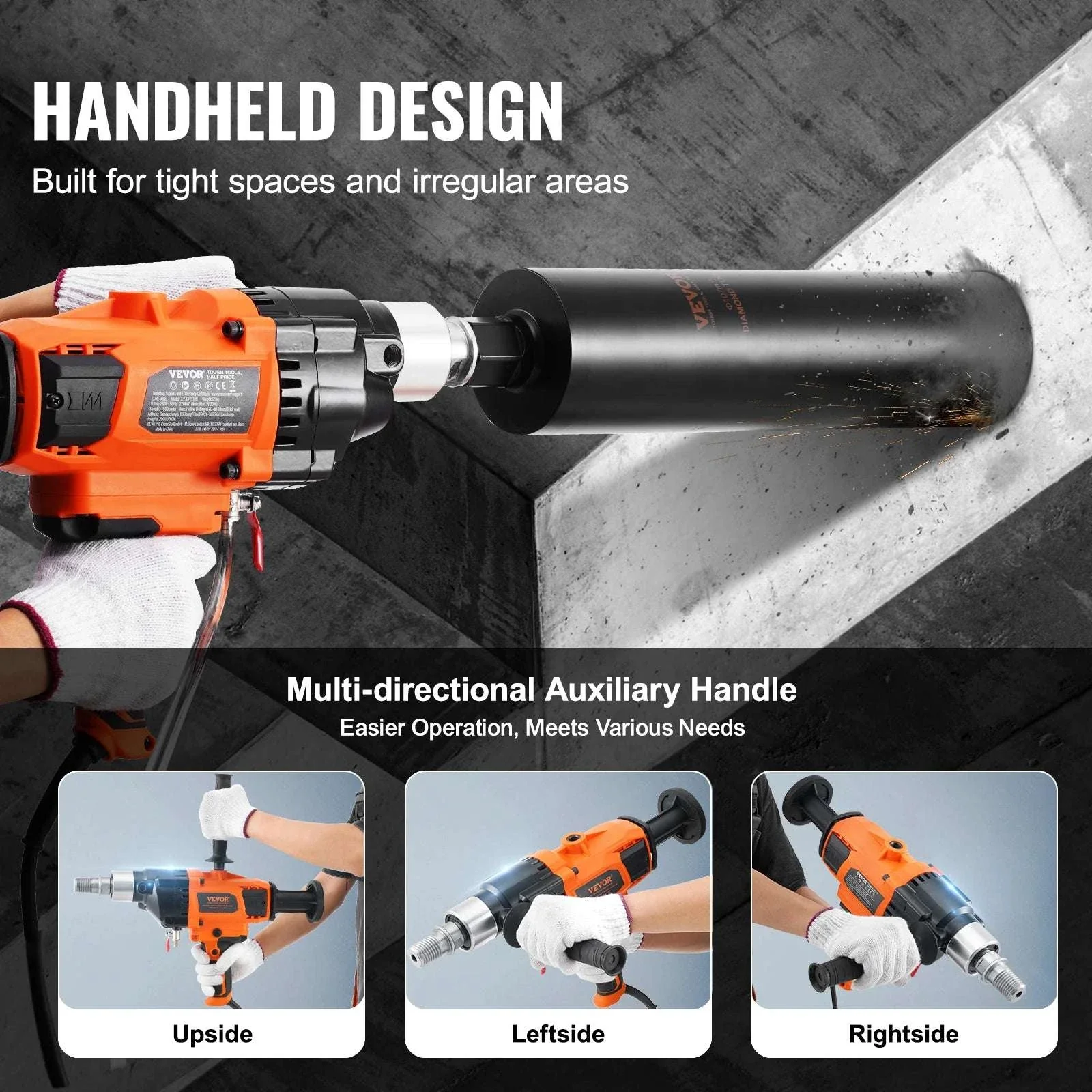 Handheld Core Drill Machine 2000W/2600W Wet & Dry Concrete Drill - Image 3