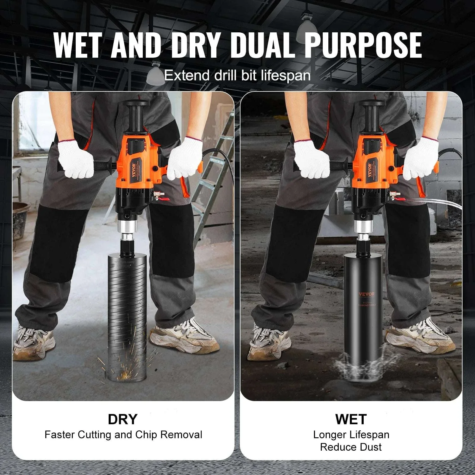Handheld Core Drill Machine 2000W/2600W Wet & Dry Concrete Drill - Image 4