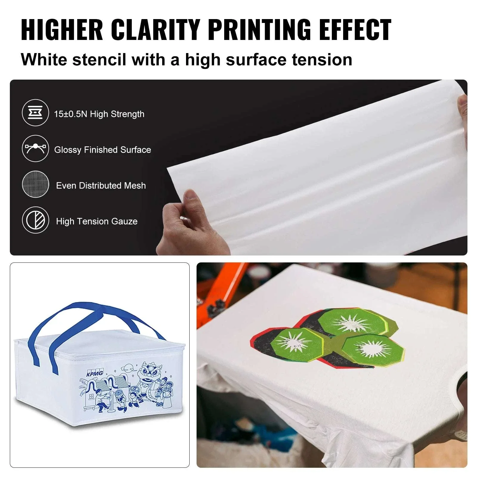 20x20in Aluminum Screen Printing Frame Kit with 110 Mesh Set - Image 4