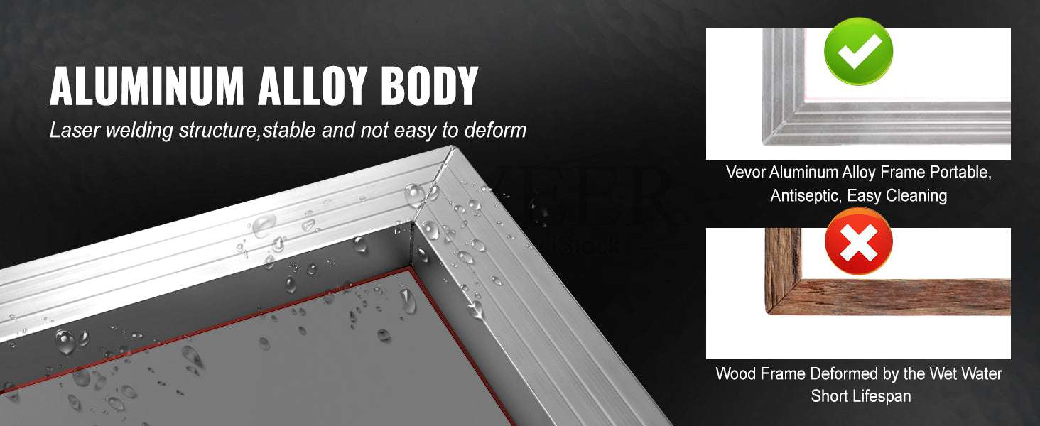 20x24 Inch Aluminum Screen Printing Frame with 305 Mesh Nylon - Image 9