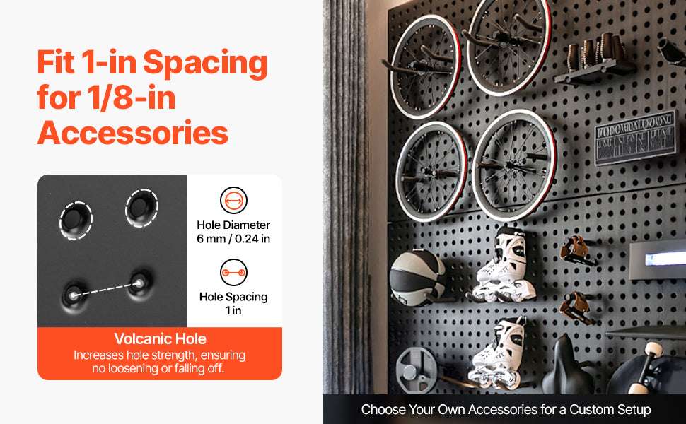24x12 Metal Pegboard Wall Organizer Panels with Hooks Set - Image 11