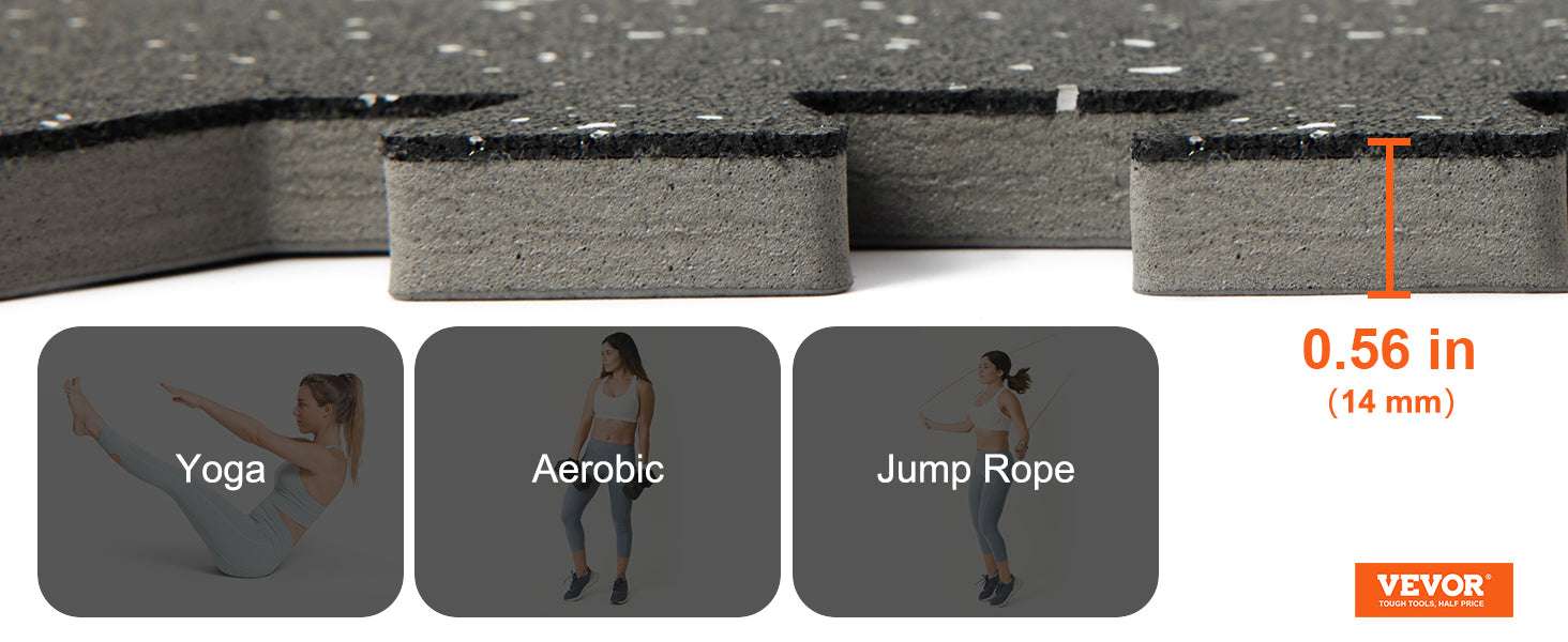 1/2 Inch Interlocking Gym Floor Mats EVA Foam & Rubber Tiles - Image 11
