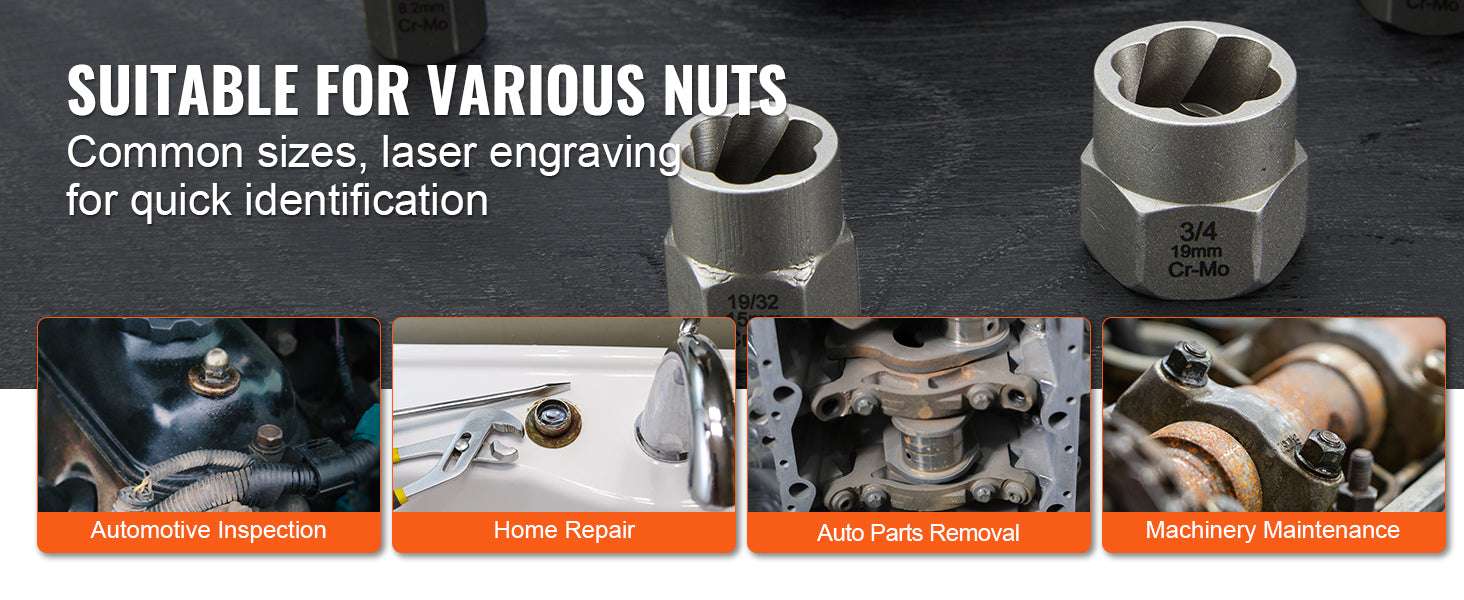 29-Piece Bolt Extractor Set for Stripped, Rusted Nuts & Bolts - Image 12