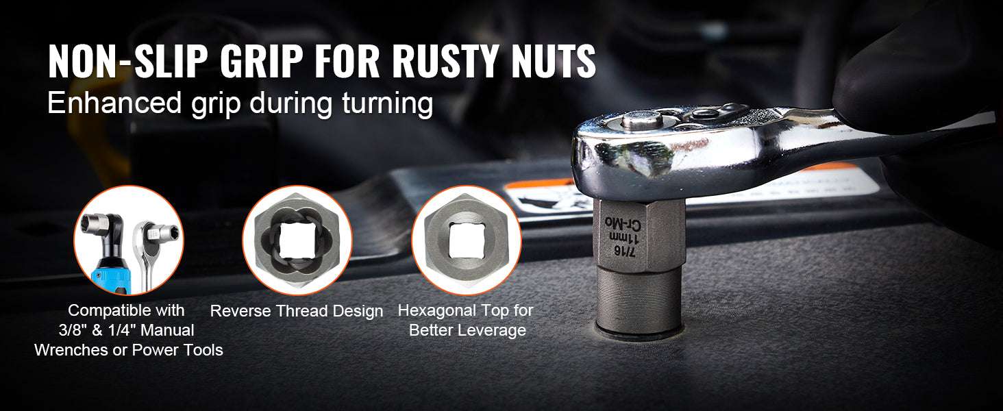 29-Piece Bolt Extractor Set for Removing Stripped Rusty Nuts - Image 11