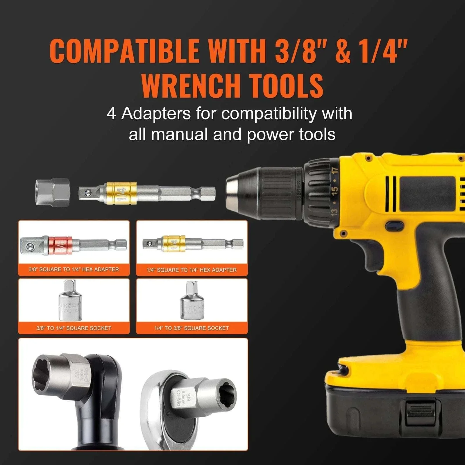 29-Piece Bolt Extractor Set for Removing Stripped Rusty Nuts - Image 4