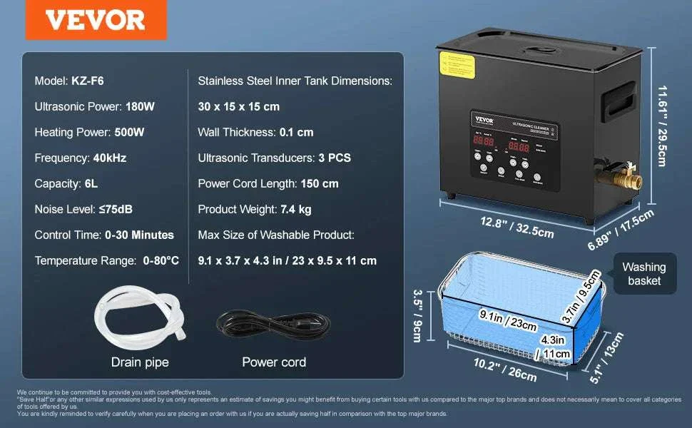 Ultrasonic Cleaner 2L–15L with 40kHz Deep Cleaning & Timer - Image 22