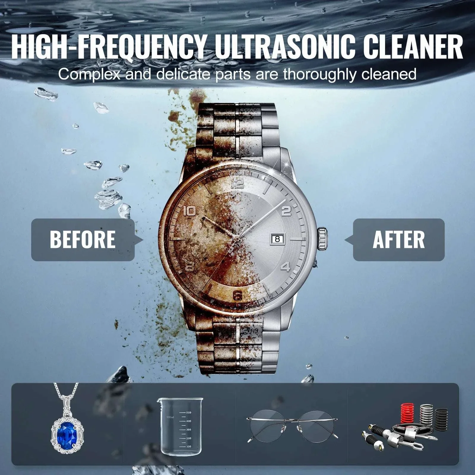 Ultrasonic Cleaner 2L–15L with 40kHz Deep Cleaning & Timer - Image 6
