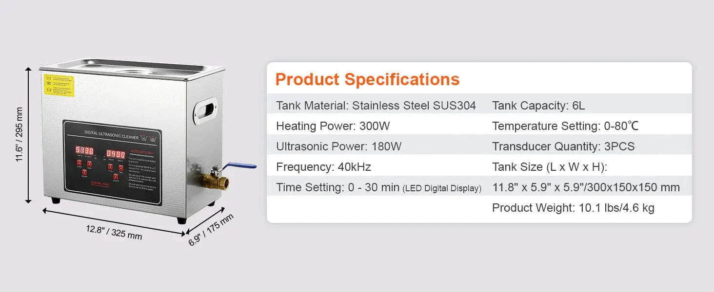 Professional Ultrasonic Cleaner for Jewelry, Glasses and Tools - Image 16