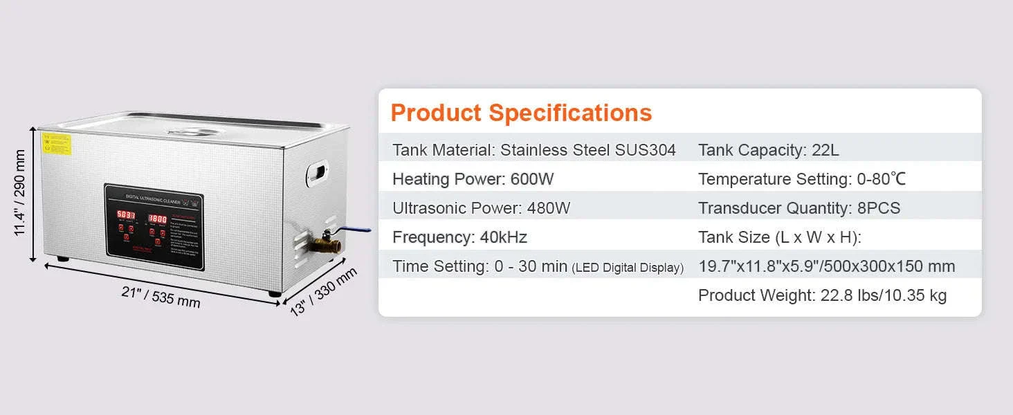 Professional Ultrasonic Cleaner for Jewelry, Glasses and Tools - Image 19