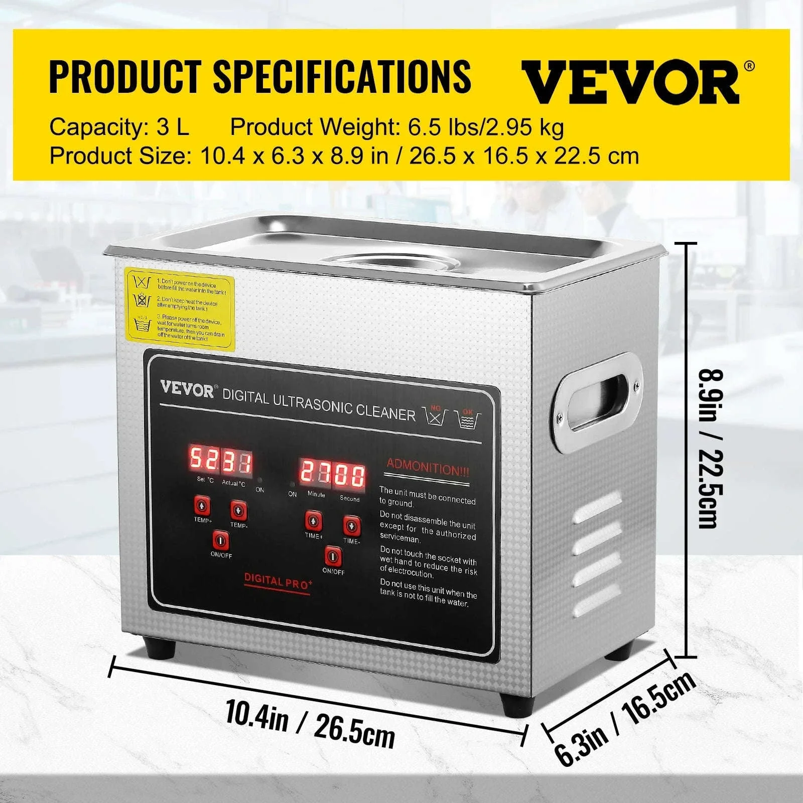 Professional Ultrasonic Cleaner for Jewelry, Glasses and Tools - Image 21