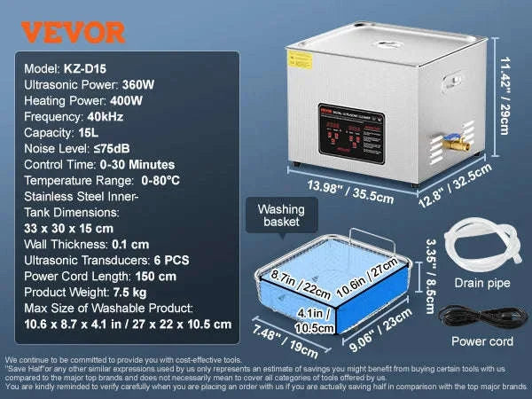 Professional Ultrasonic Cleaner for Jewelry, Glasses and Tools - Image 24