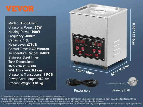 Professional Ultrasonic Cleaner for Jewelry, Glasses and Tools - Image 25