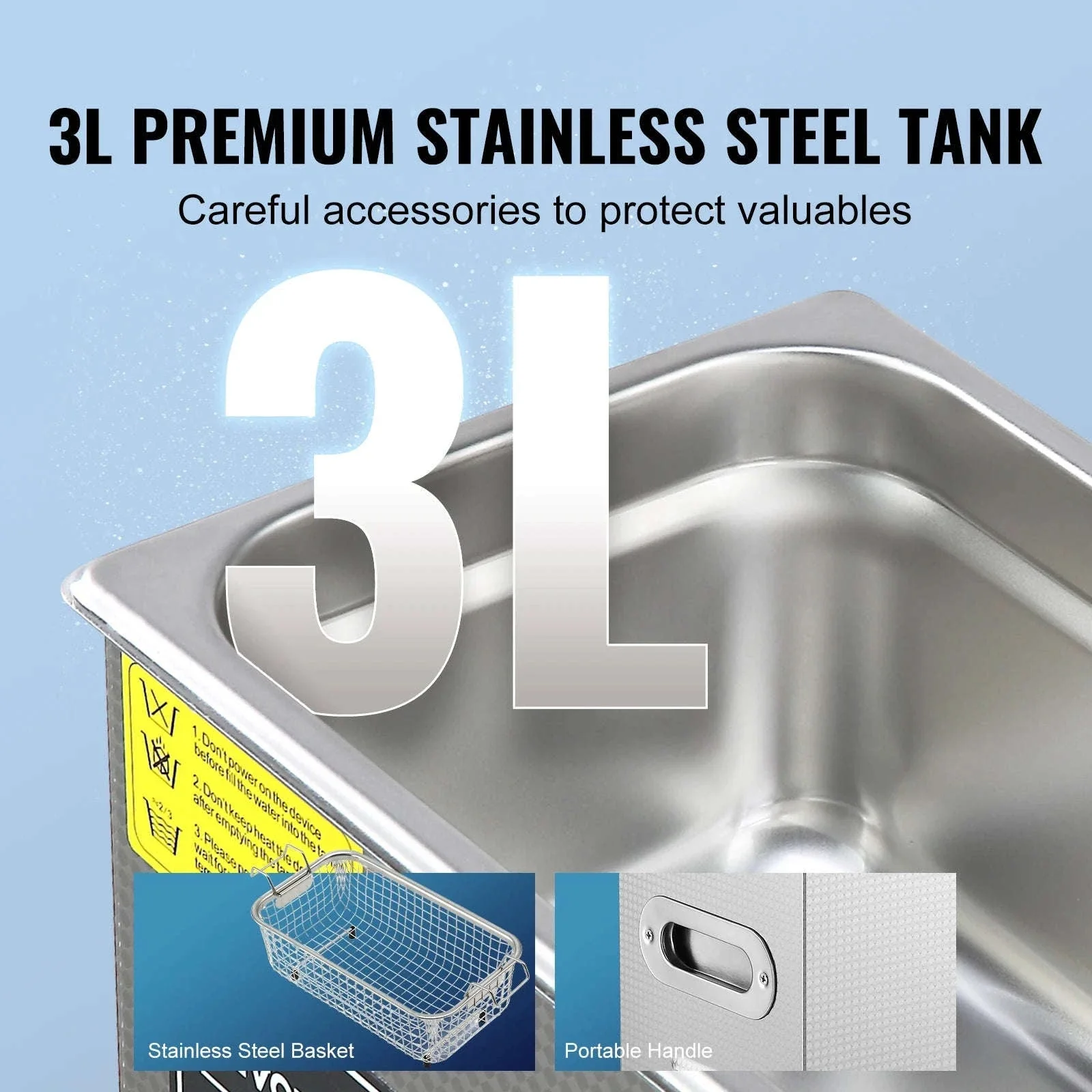 Professional Ultrasonic Cleaner for Jewelry, Glasses and Tools - Image 4