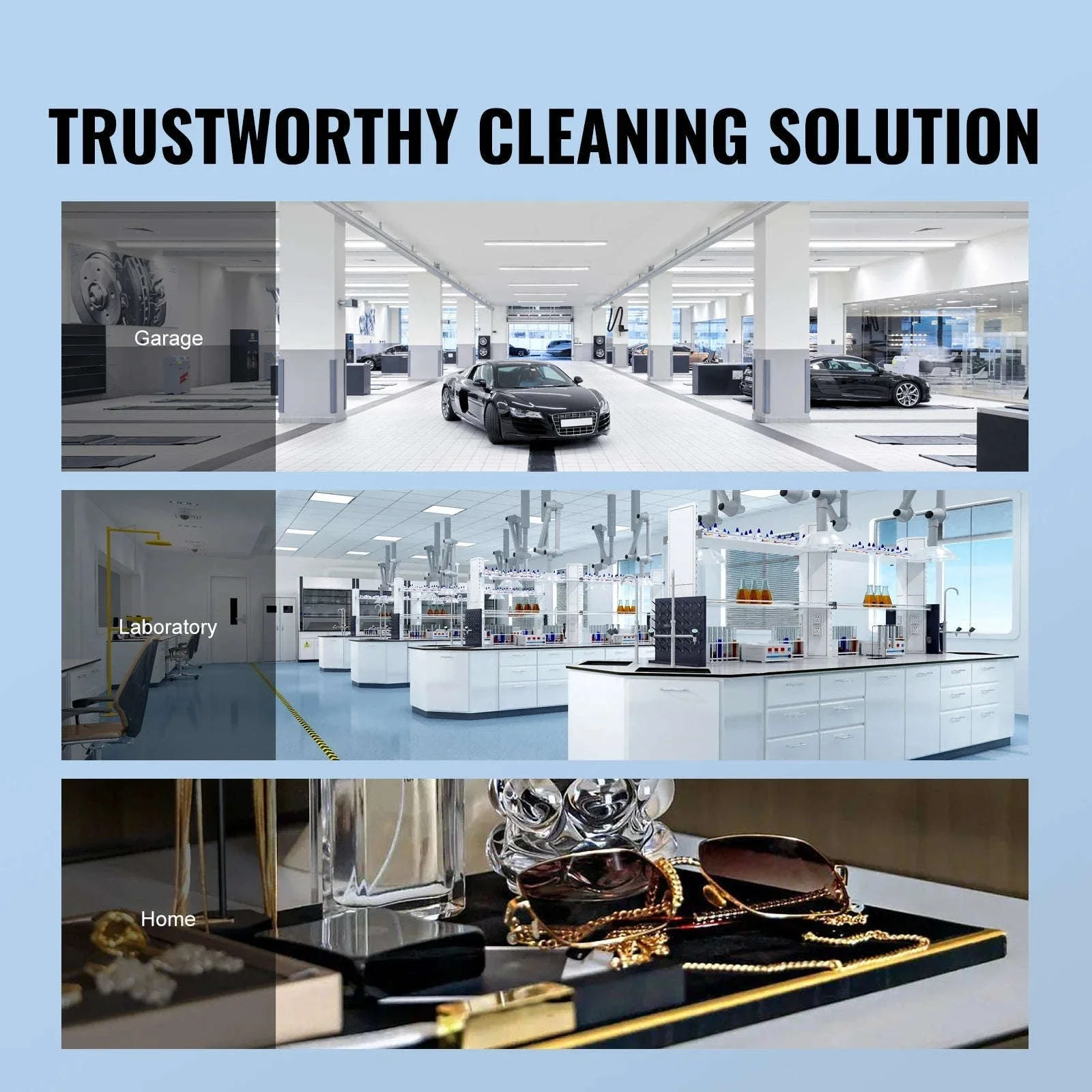 Professional Ultrasonic Cleaner for Jewelry, Glasses and Tools - Image 6