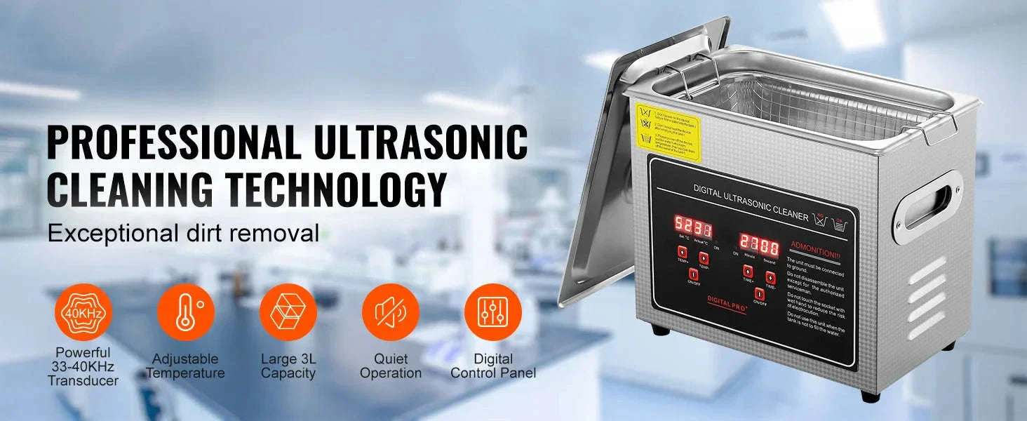 Professional Ultrasonic Cleaner for Jewelry, Glasses and Tools - Image 8