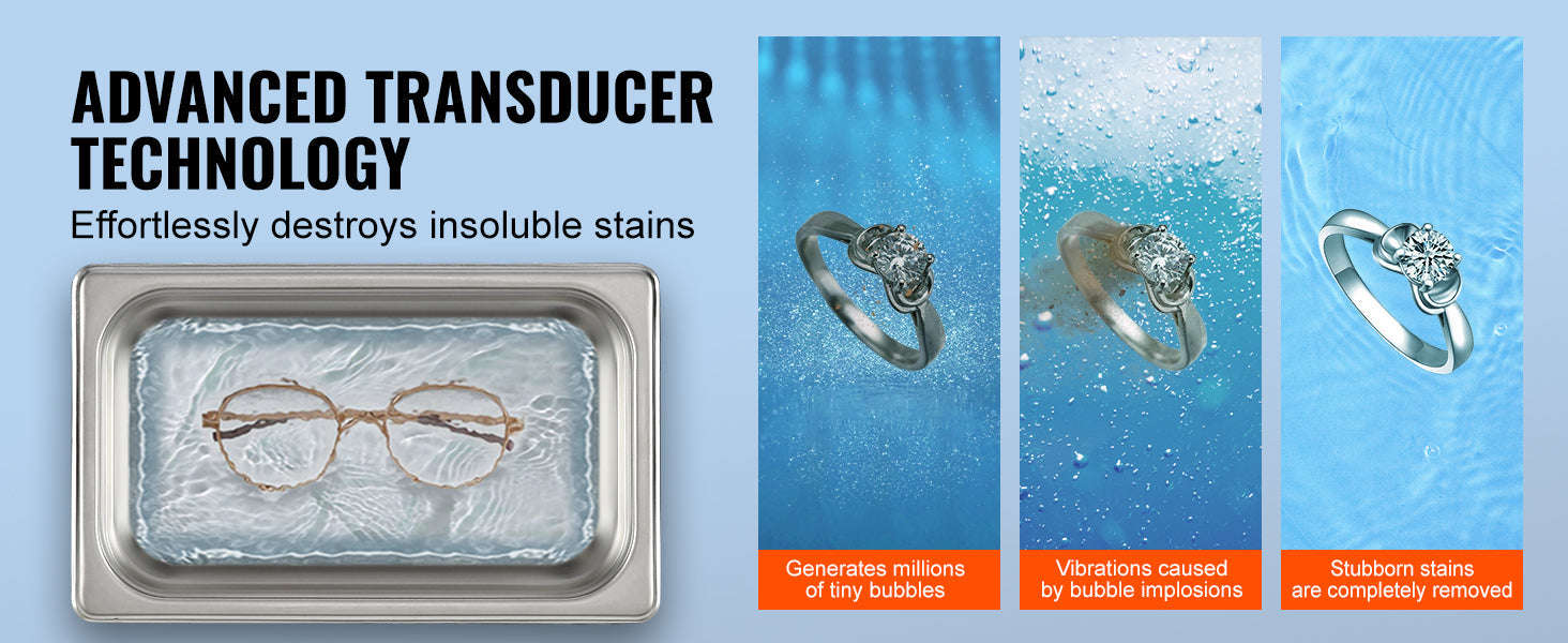Professional Ultrasonic Cleaner for Jewelry, Glasses and Tools - Image 9