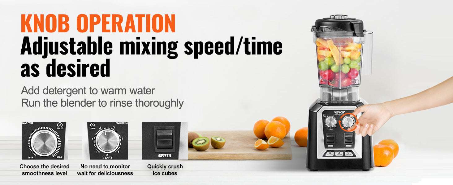 2L Professional Smoothie Blender 2200W High Power Countertop Mixer - Image 10