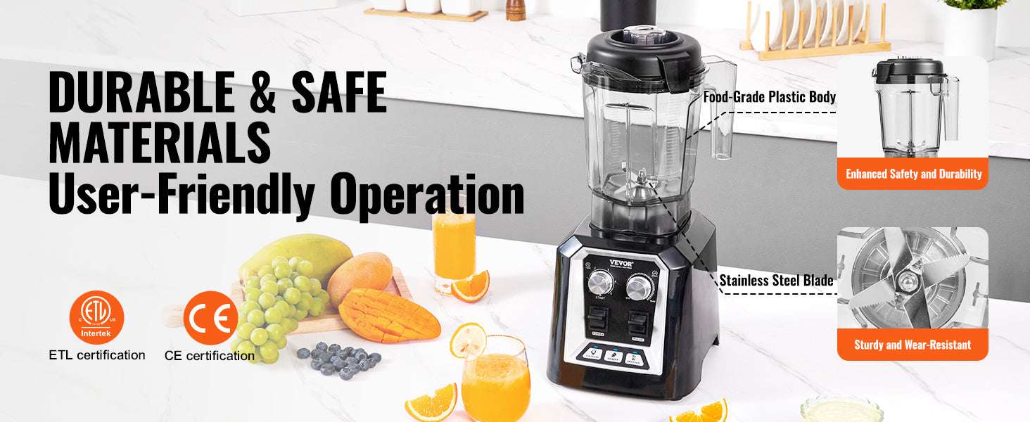 2L Professional Smoothie Blender 2200W High Power Countertop Mixer - Image 11