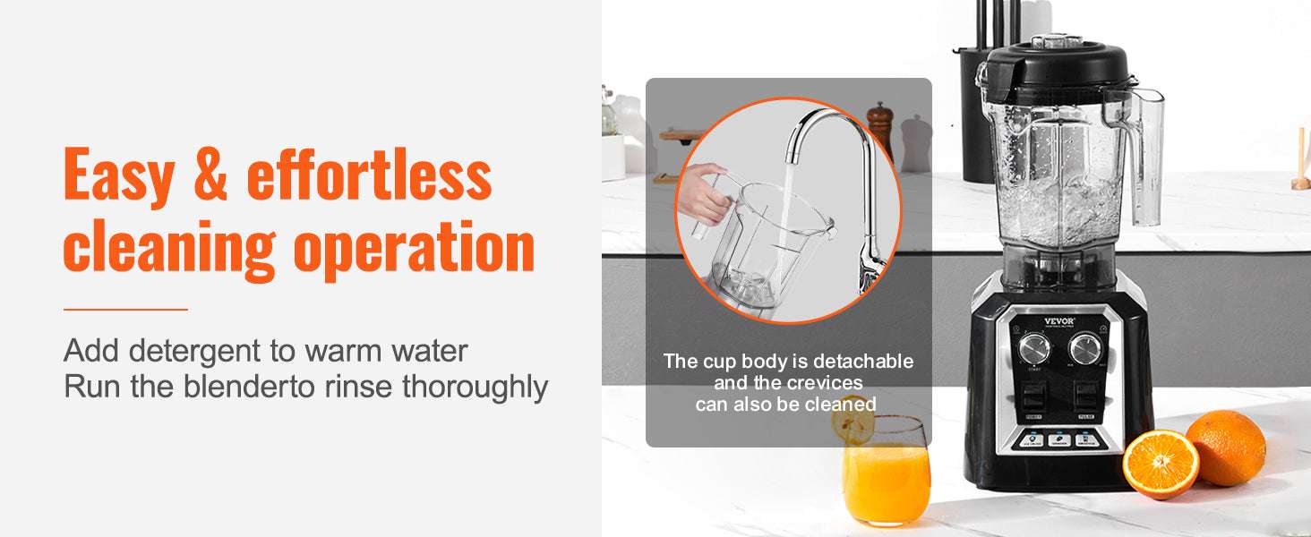 2L Professional Smoothie Blender 2200W High Power Countertop Mixer - Image 12