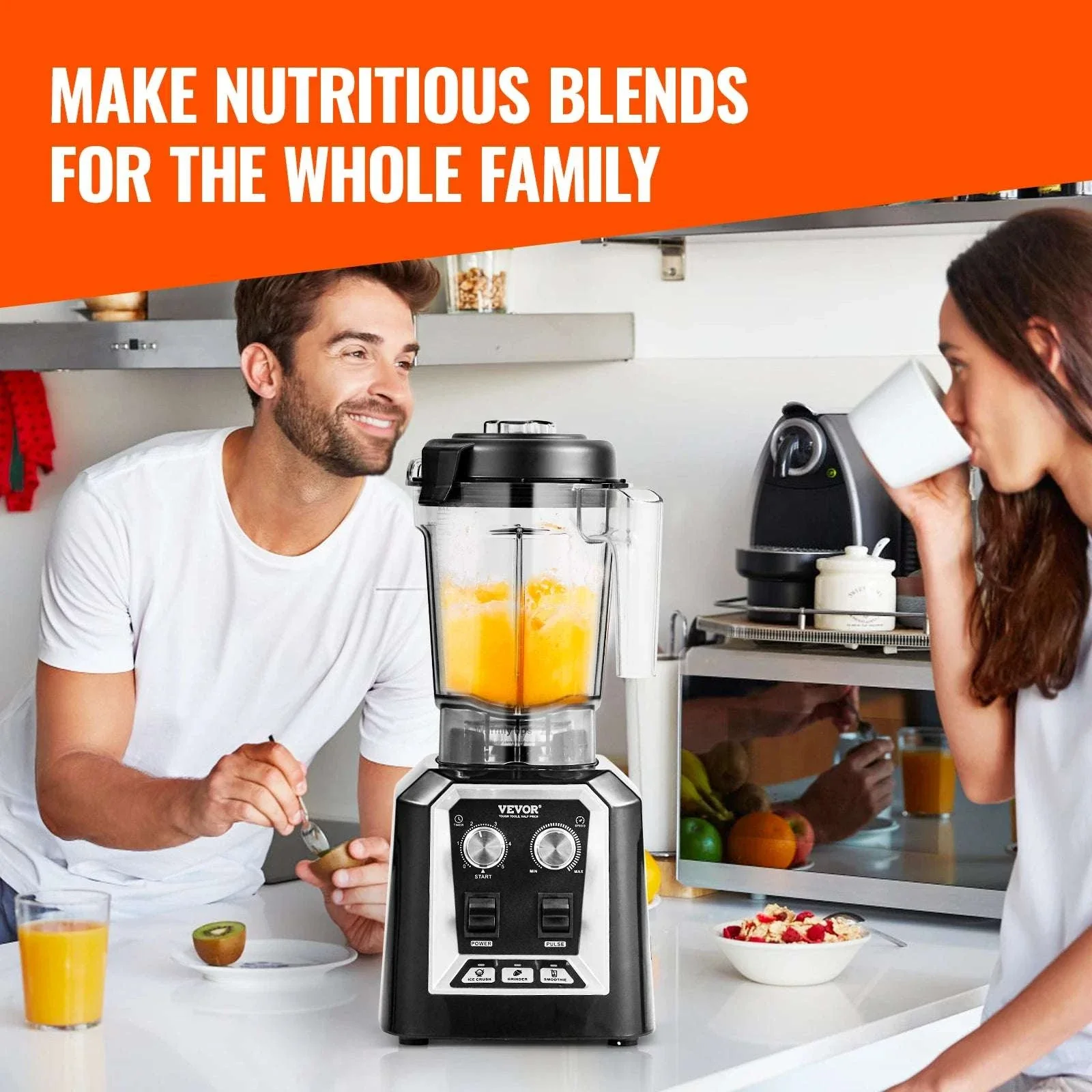 2L Professional Smoothie Blender 2200W High Power Countertop Mixer - Image 6