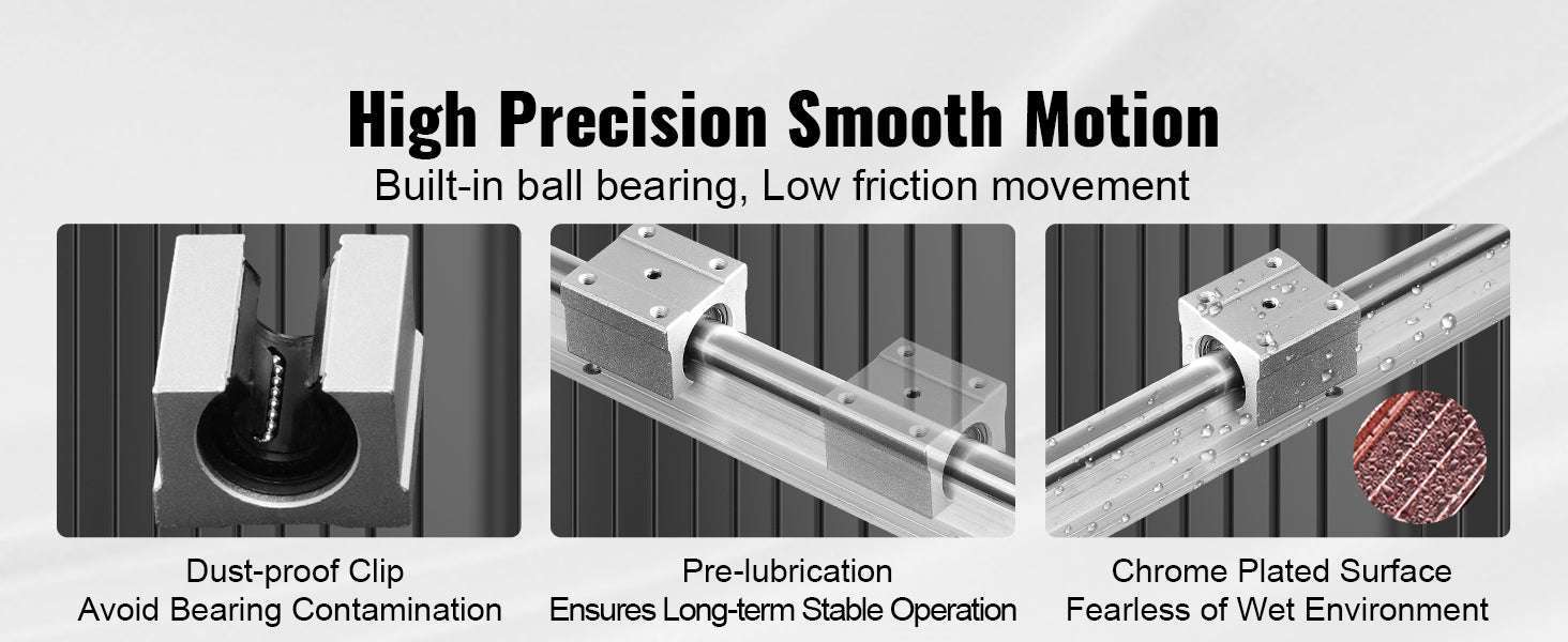 SBR Linear Guide Rail Kit with 4 Bearing Blocks for CNC & DIY - Image 10