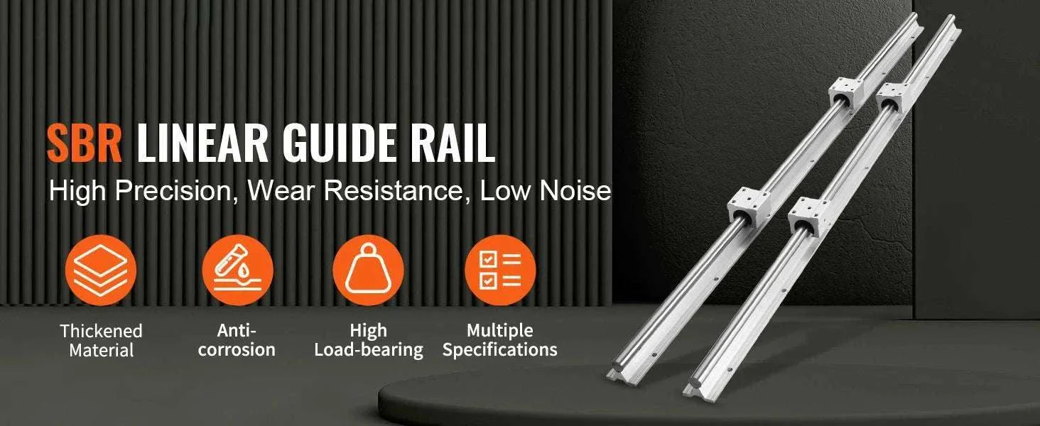 SBR Linear Guide Rails Kit with 4 Bearing Blocks for CNC DIY - Image 8