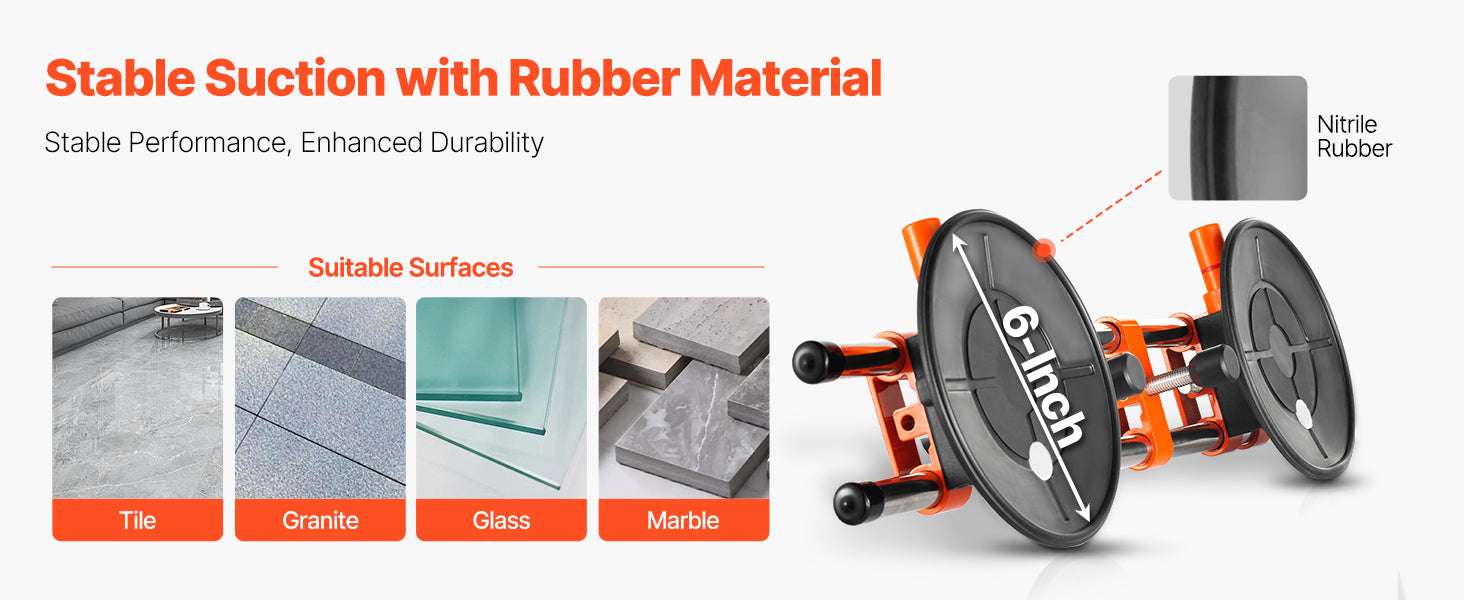 2PCS Seam Setter with 6in Vacuum Cups for Tile & Stone Leveling - Image 10