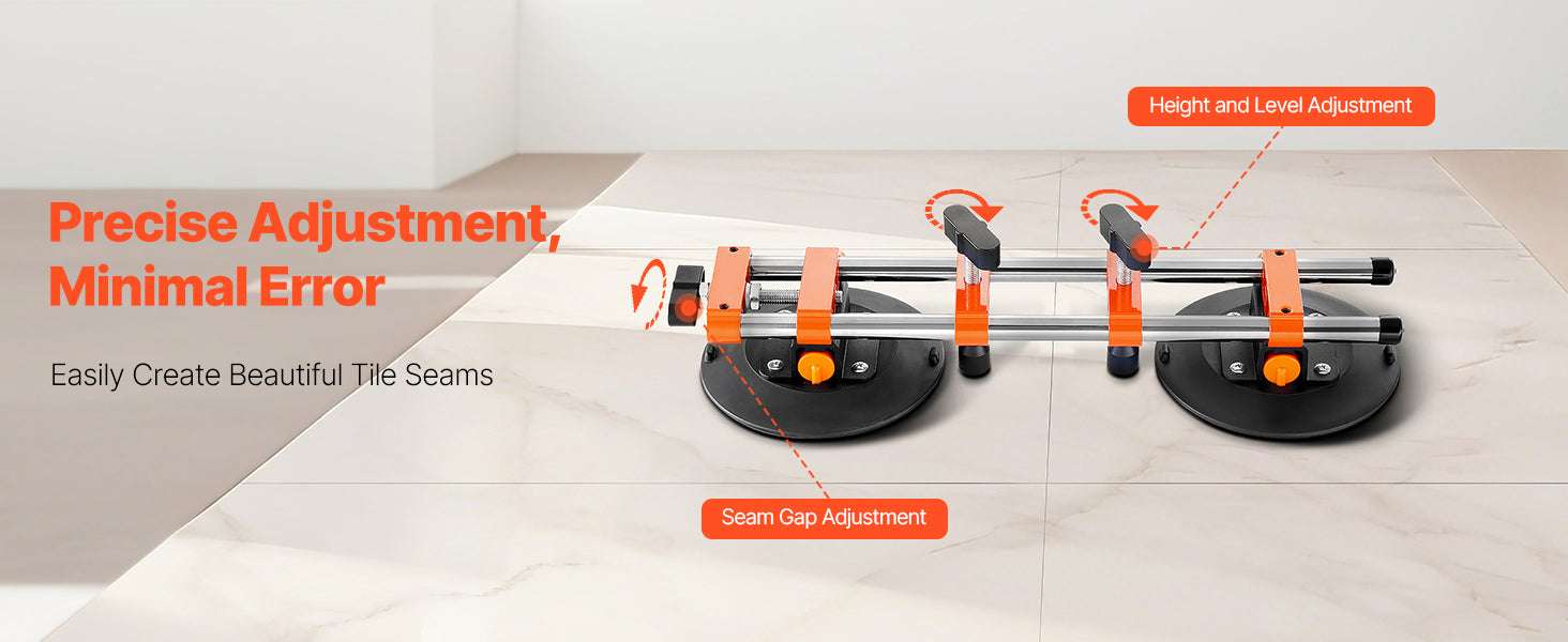 2PCS Seam Setter with 6in Vacuum Cups for Tile & Stone Leveling - Image 9