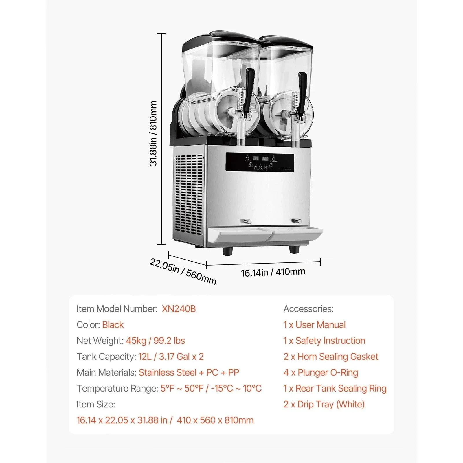 Commercial Slushy Machine 1–3 Tanks 3–36L Frozen Drink Maker - Image 24