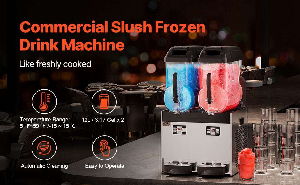 Commercial Slushy Machine 1–3 Tanks 3–36L Frozen Drink Maker - Image 8