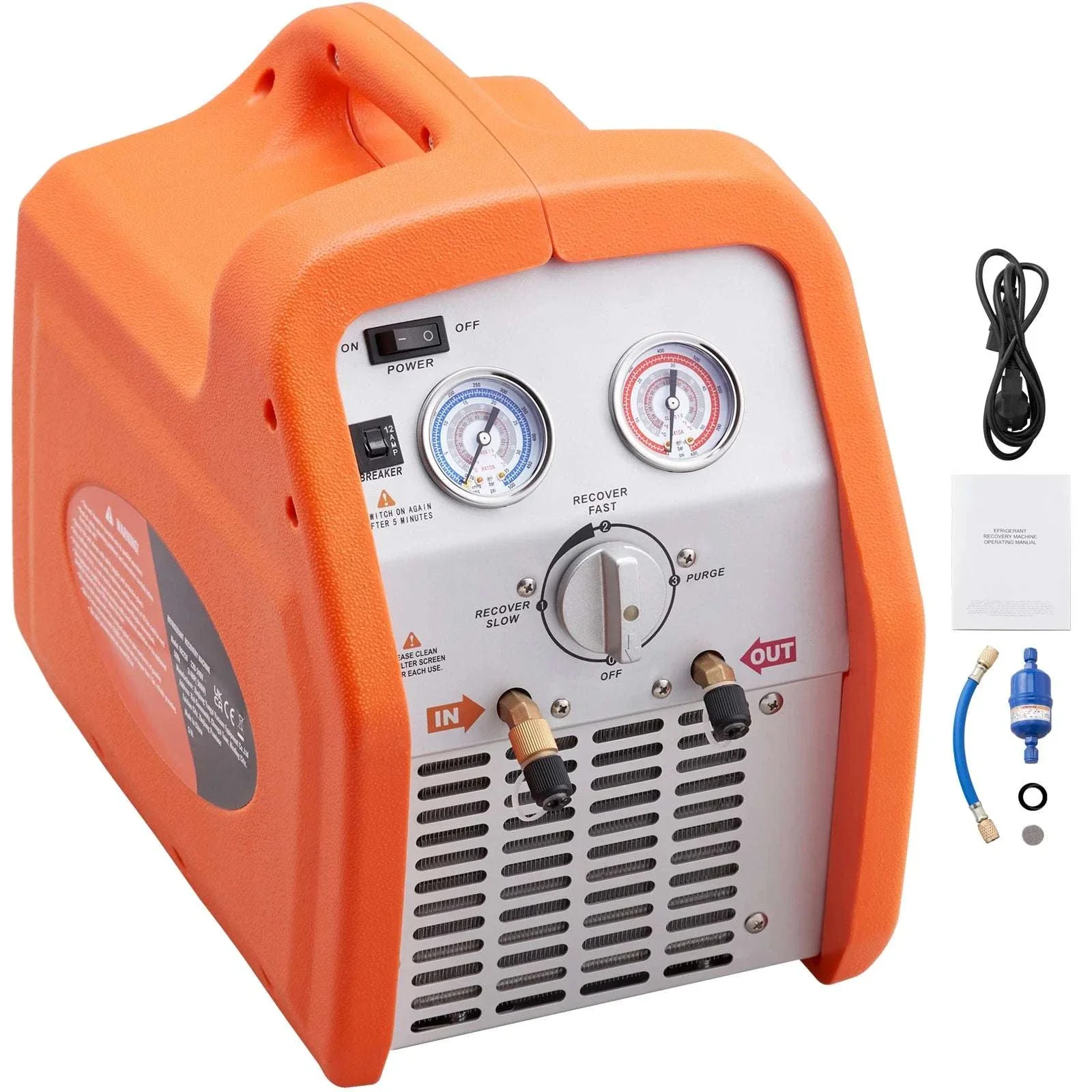 3/4HP–1HP Refrigerant Recovery Machine for AC & Automotive HVAC