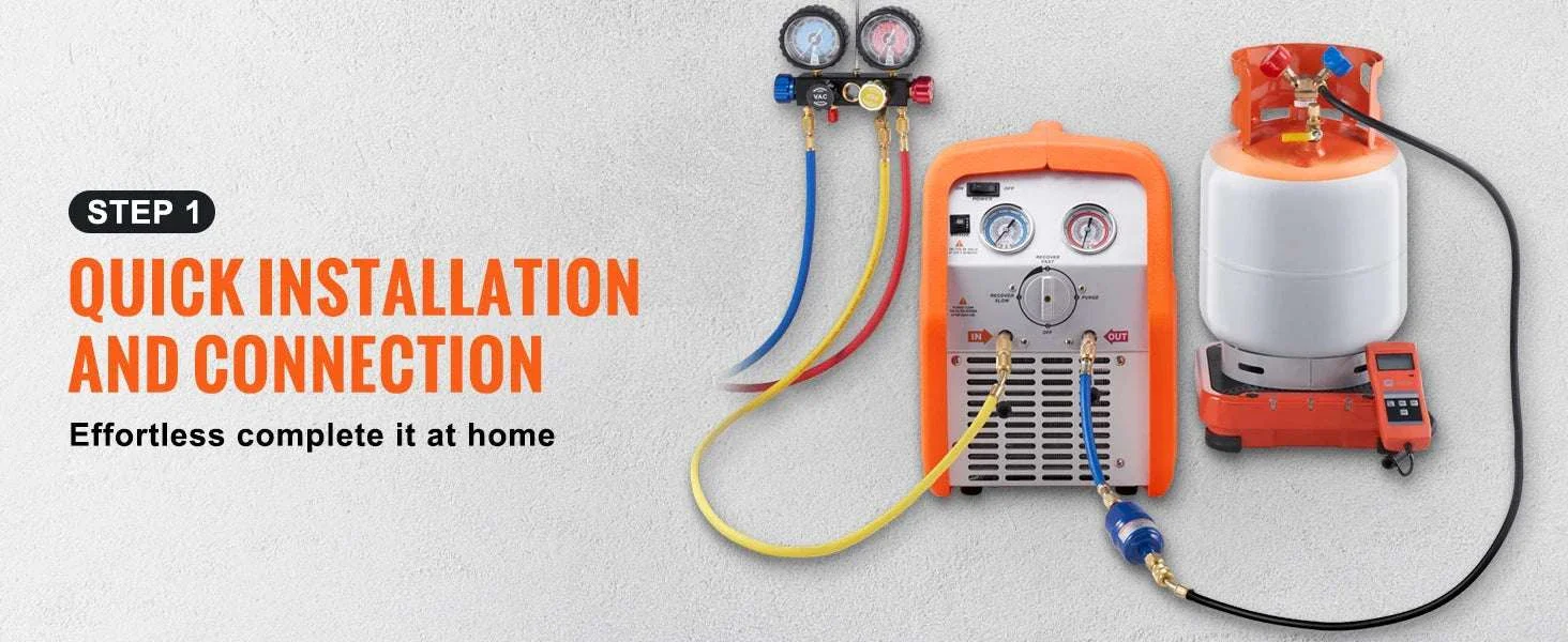 3/4HP–1HP Refrigerant Recovery Machine for AC & Automotive HVAC - Image 15
