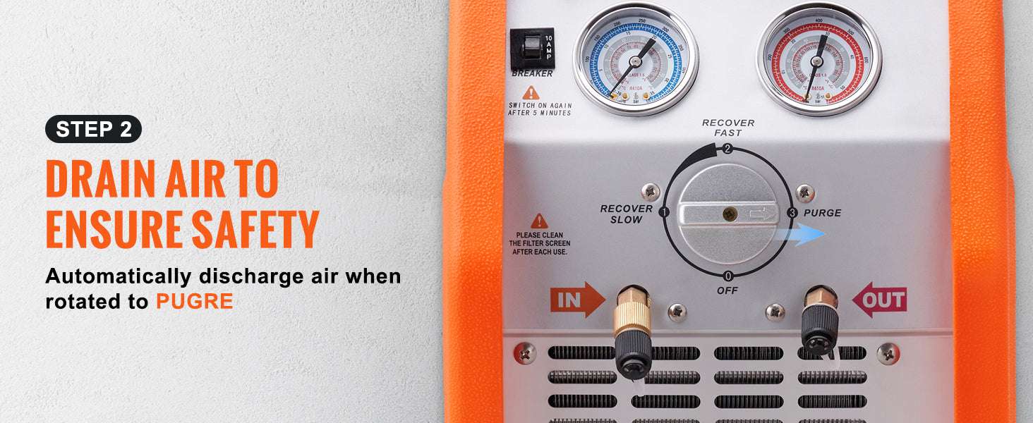 3/4HP–1HP Refrigerant Recovery Machine for AC & Automotive HVAC - Image 16
