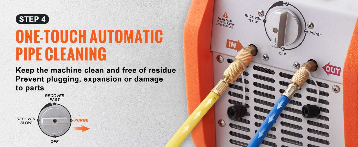 3/4HP–1HP Refrigerant Recovery Machine for AC & Automotive HVAC - Image 18