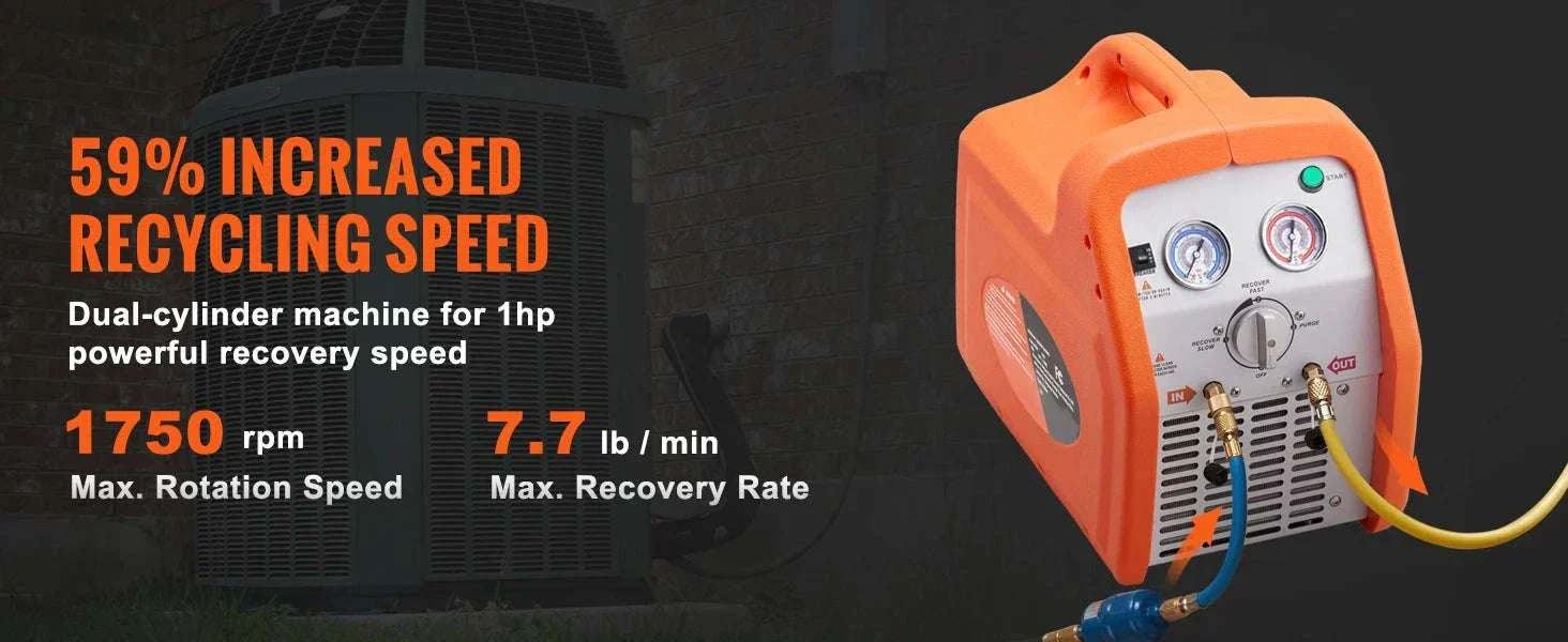 3/4HP–1HP Refrigerant Recovery Machine for AC & Automotive HVAC - Image 22