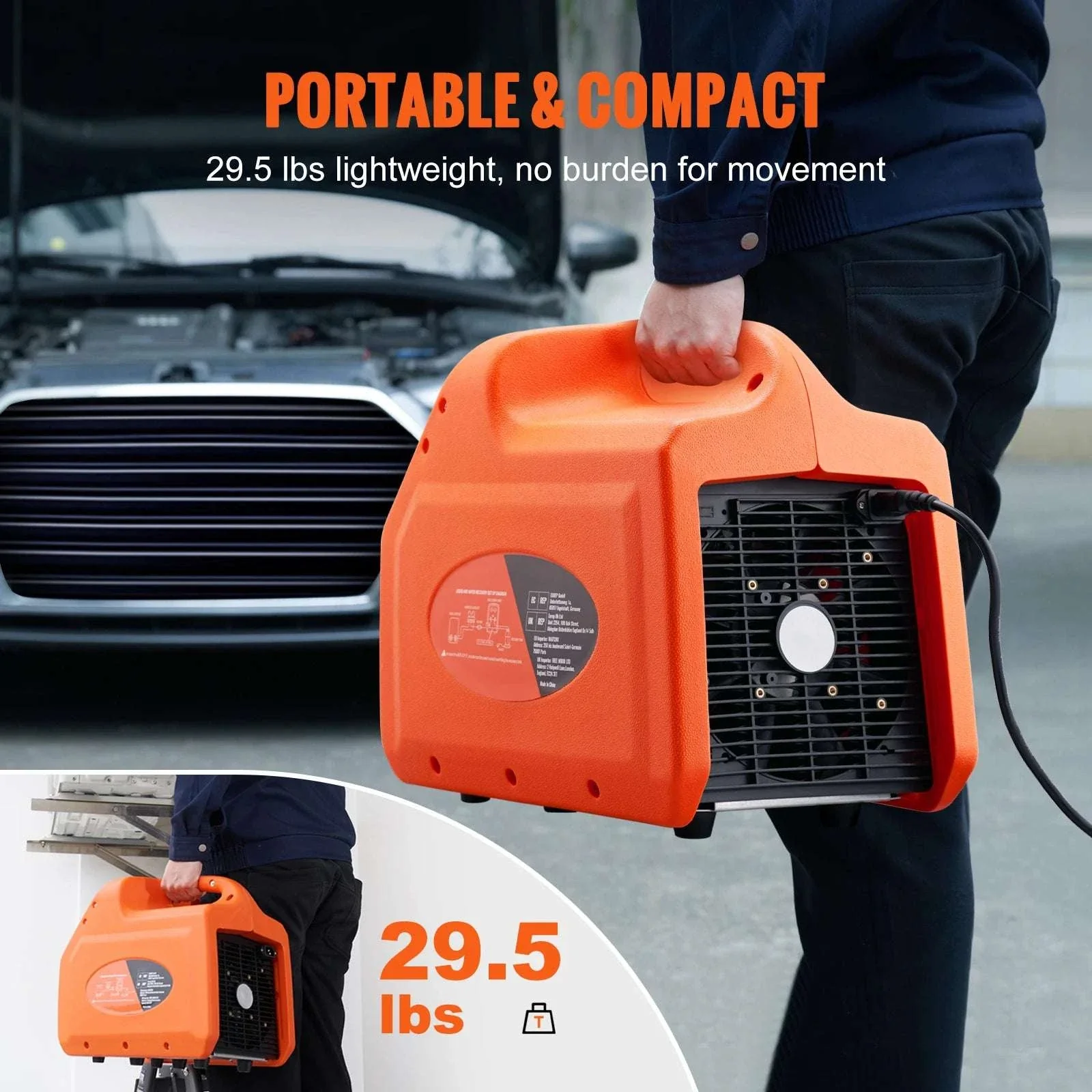 3/4HP–1HP Refrigerant Recovery Machine for AC & Automotive HVAC - Image 4