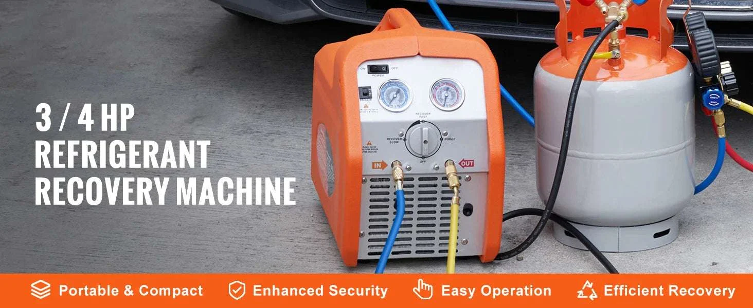3/4HP–1HP Refrigerant Recovery Machine for AC & Automotive HVAC - Image 8