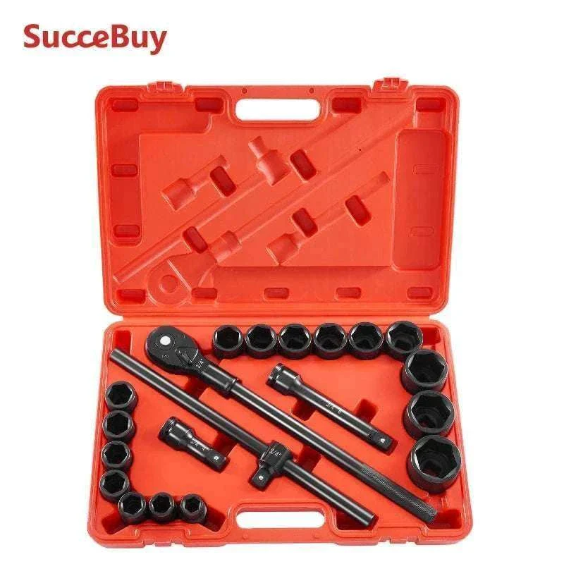 3/4" Drive Impact Socket Set 21PCS SAE Cr-V Steel with Case