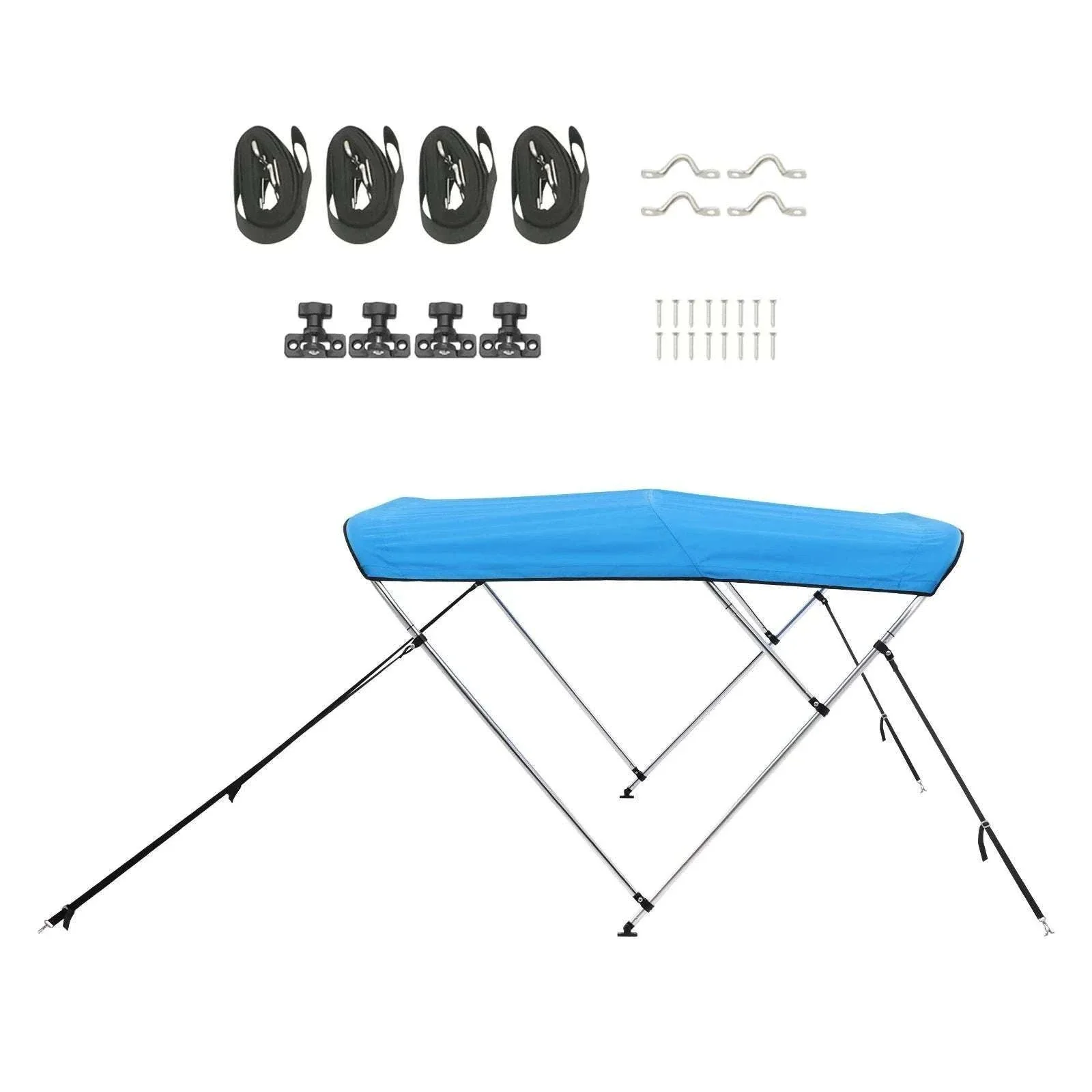 3 Bow Boat Bimini Top 600D Waterproof Sun Shade Canopy