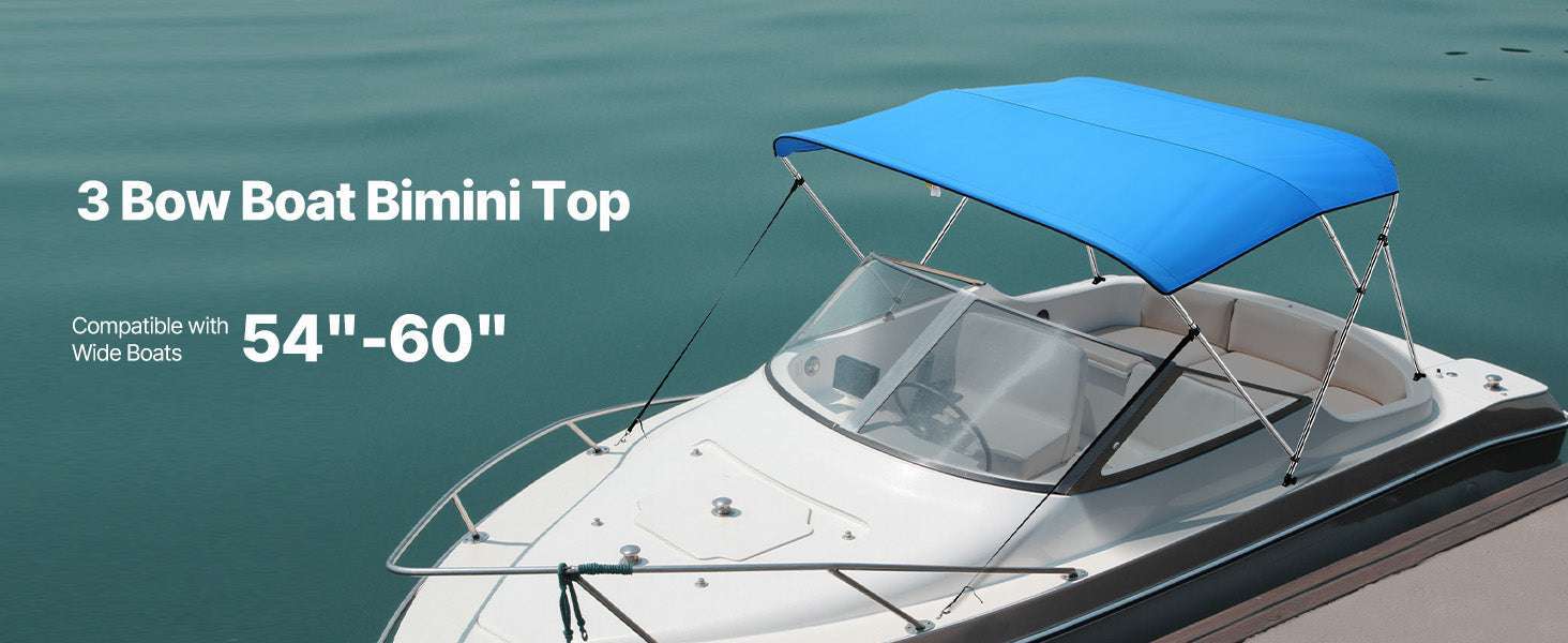 3 Bow Boat Bimini Top 600D Waterproof Sun Shade Canopy - Image 8