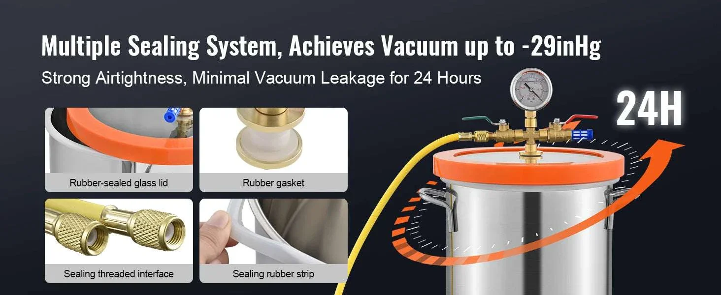 3 or 5 Gallon Vacuum Chamber for Resin, Wood & Silicone Degassing - Image 12