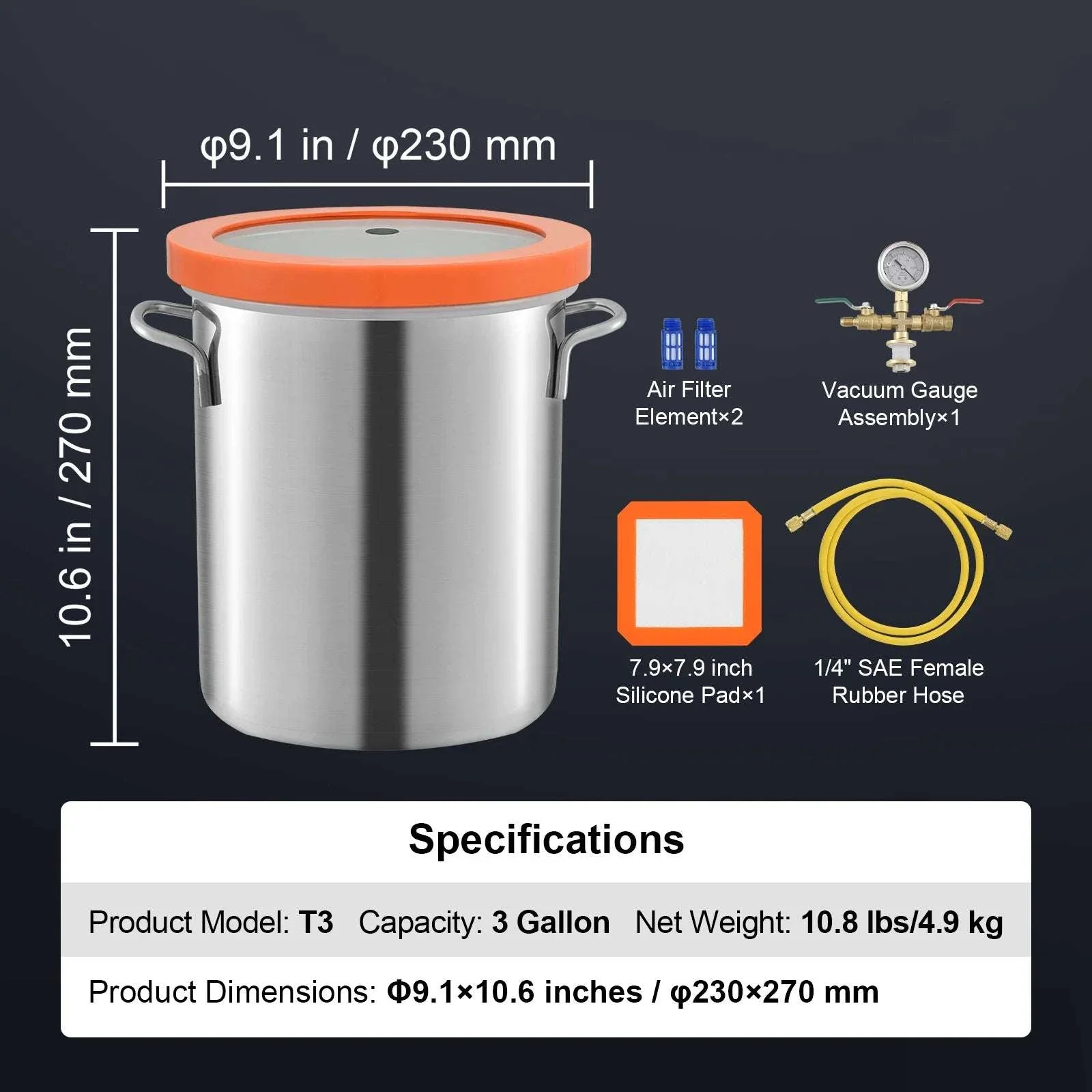 3 or 5 Gallon Vacuum Chamber for Resin, Wood & Silicone Degassing - Image 17